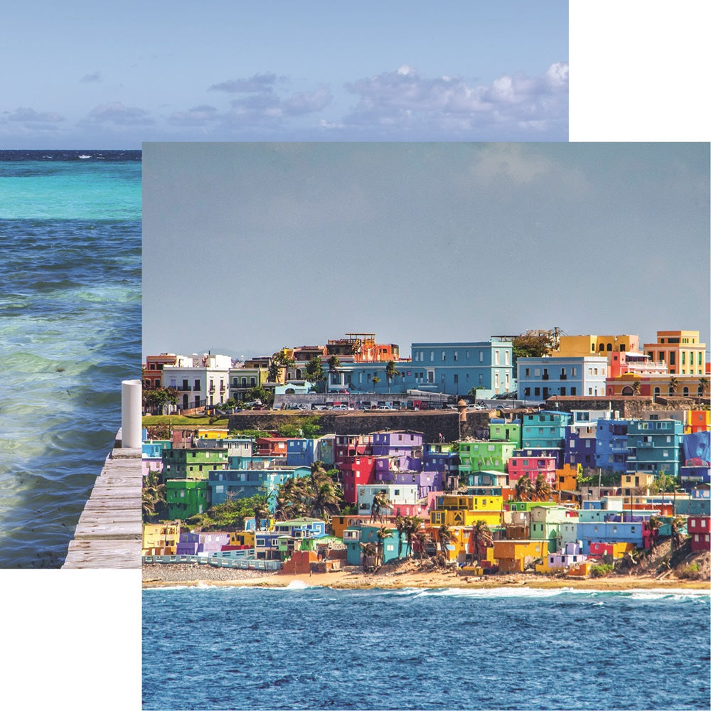 Reminisce Puerto Rico San Juan Coast Scrapbook Paper