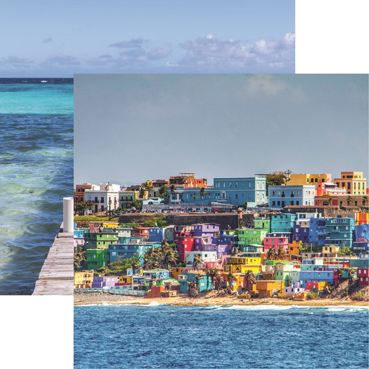 Reminisce Puerto Rico San Juan Coast Scrapbook Paper
