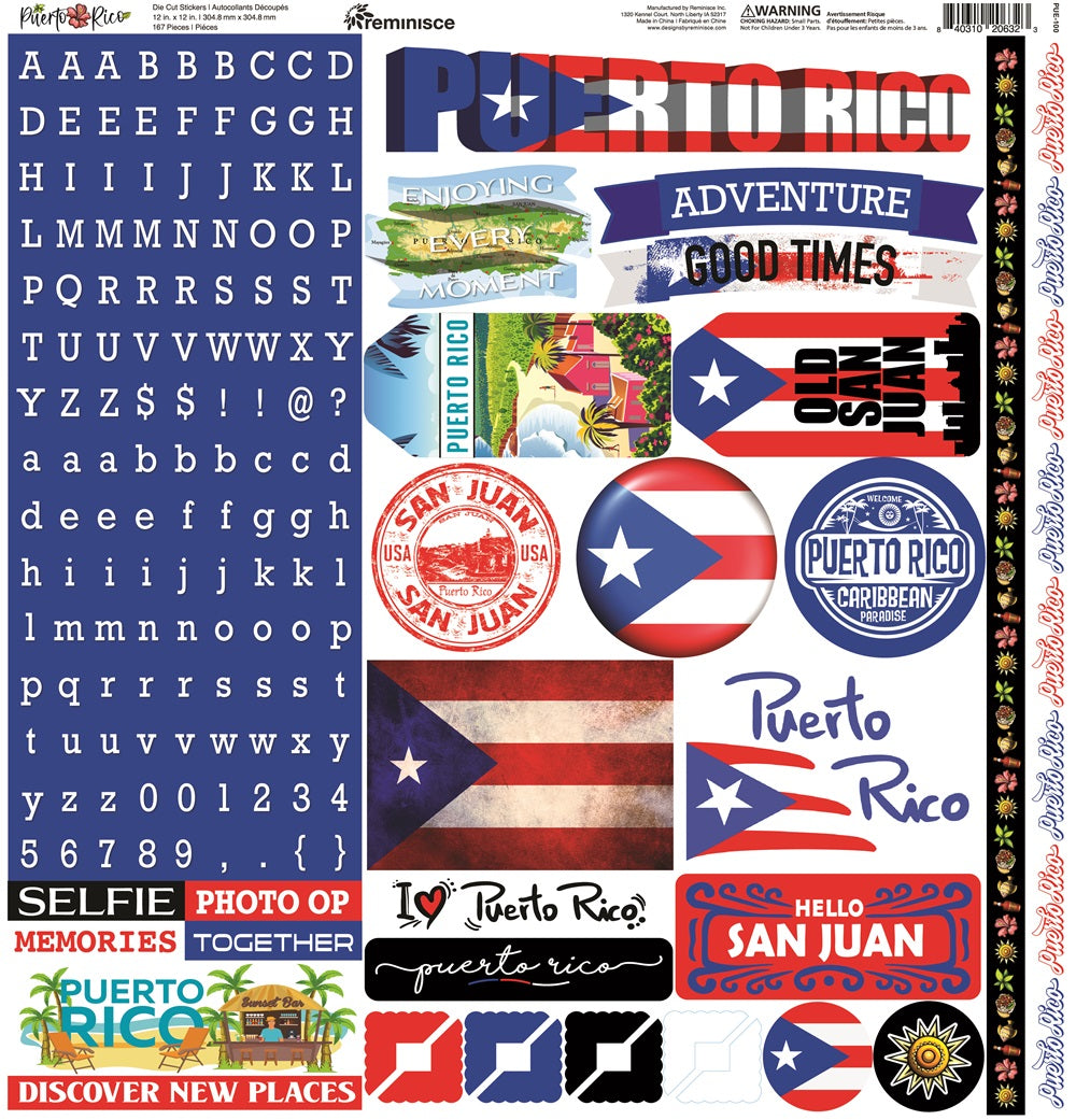Puerto Rico Auto Sticker Puerto Rico 12x12 Stickers – Country Croppers