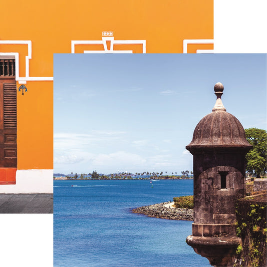Reminisce Puerto Rico Watch Tower at el Morro Scrapbook Paper