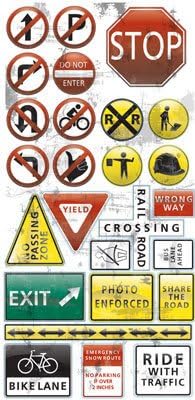Road Signage Sticker Road Signs Stickers by Reminisce – Country Croppers