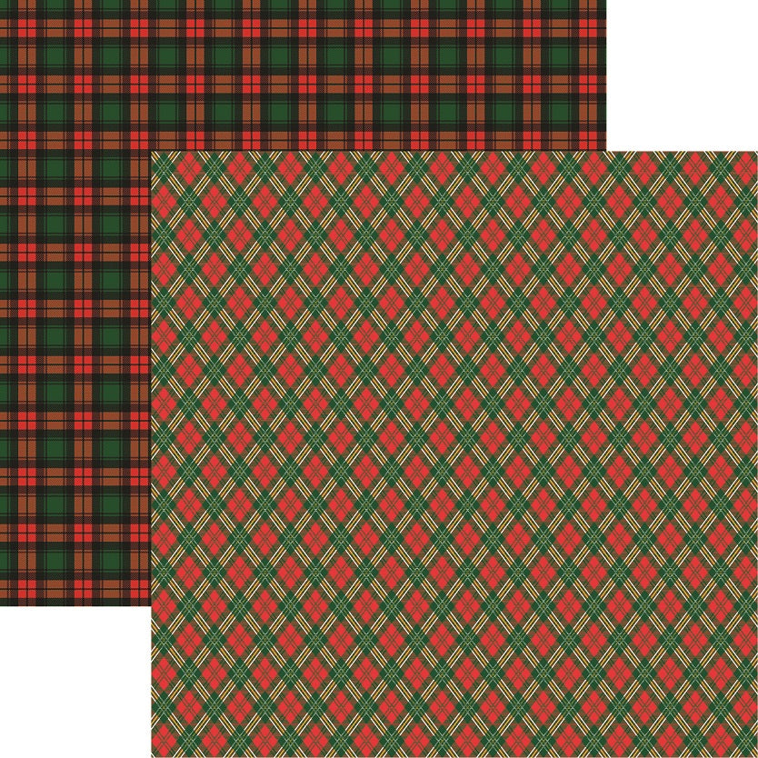 Rustic Christmas Rustic Plaid Scrapbook Paper by Reminisce