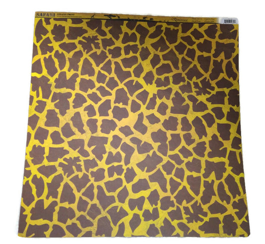 Reminisce Safari Giraffe Print Scrapbook Paper