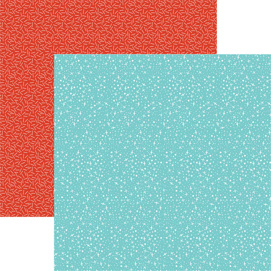 Reminisce Santa Squad Christmas Sparkle Scrapbook Paper