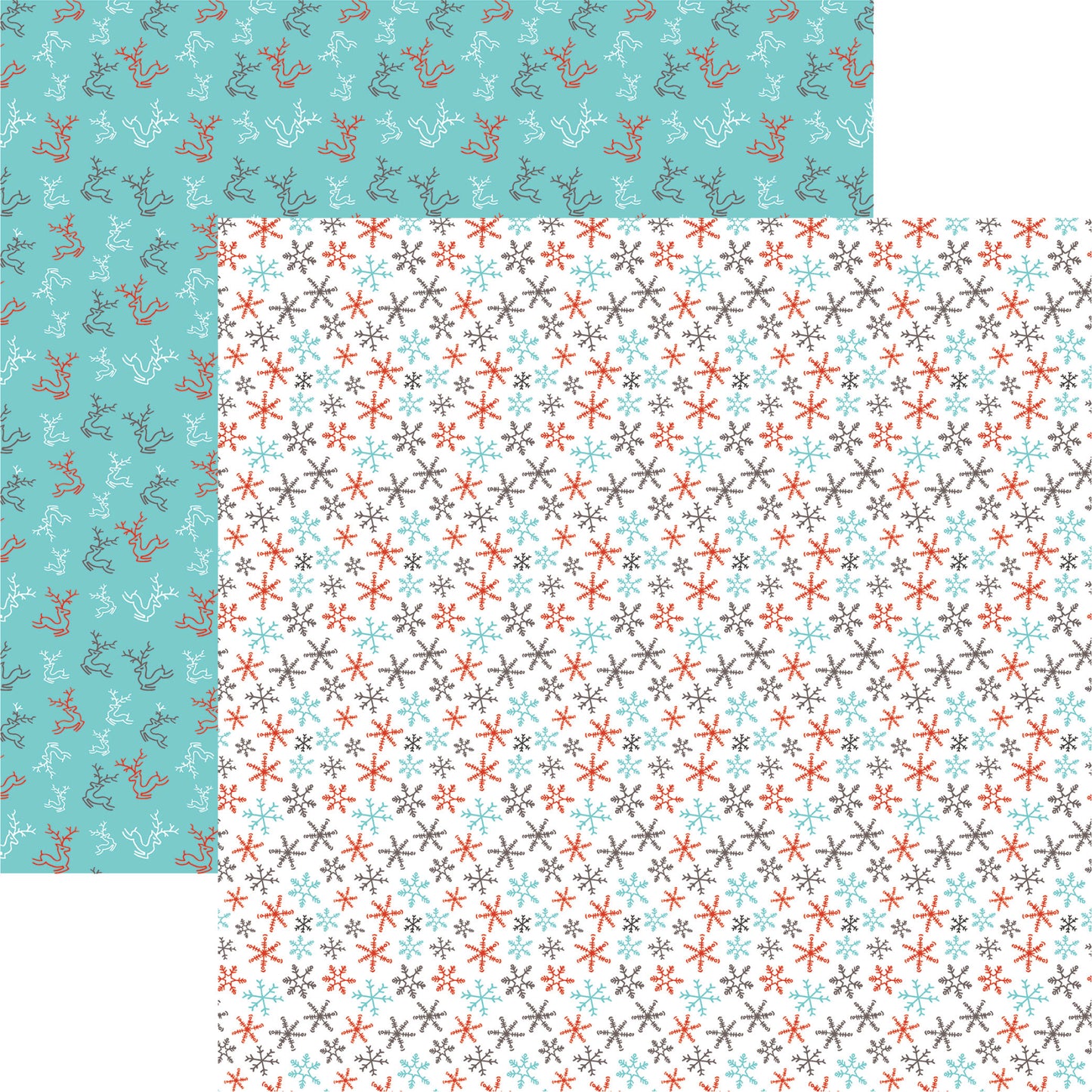 Reminisce Santa Squad Let it Snow Scrapbook paper