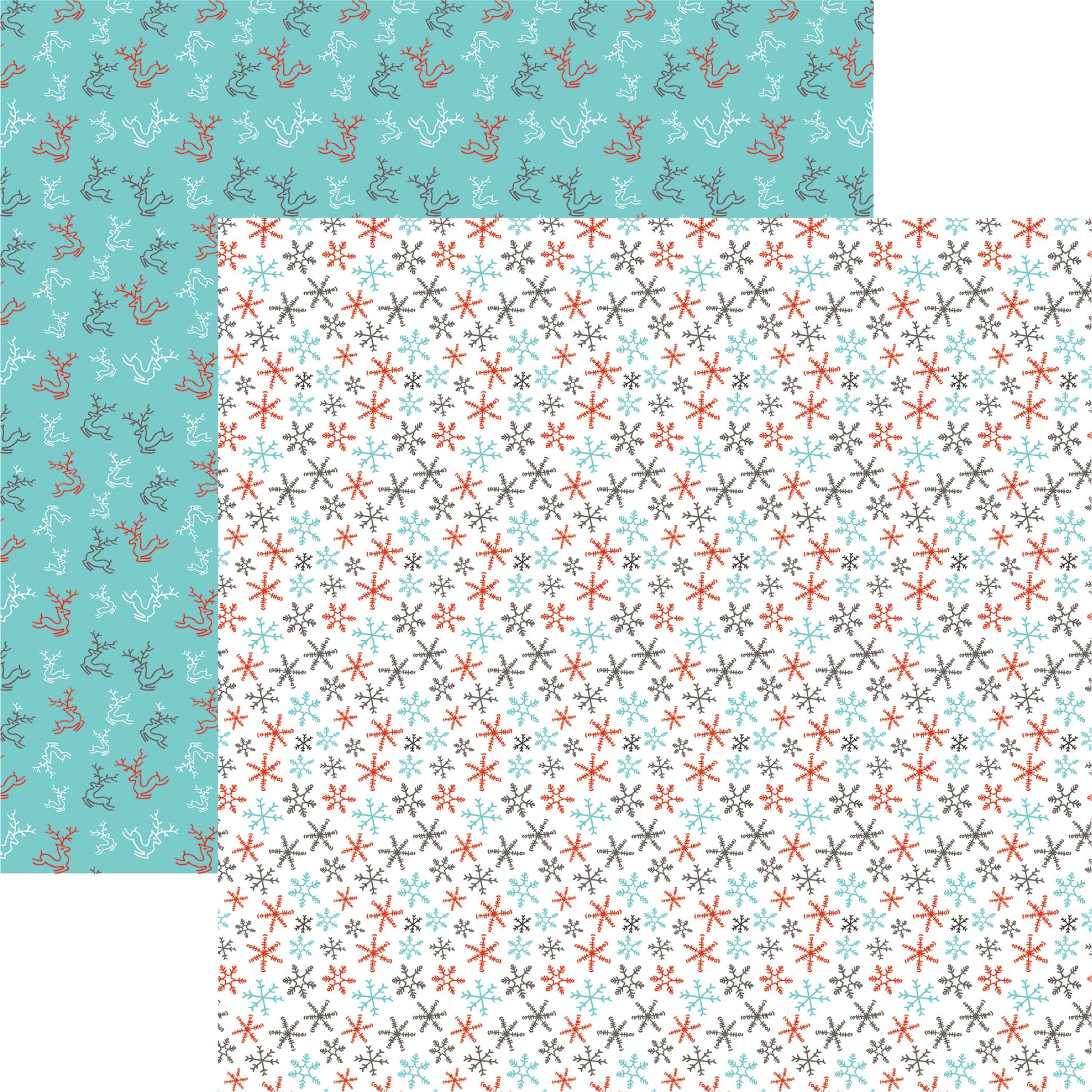 Reminisce Santa Squad Let it Snow Scrapbook paper