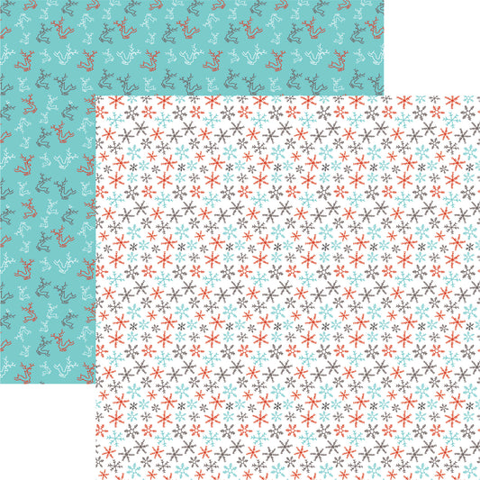 Reminisce Santa Squad Let it Snow Scrapbook paper