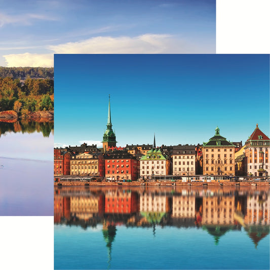 Reminisce Scandinavia Gamla Stan Sweden Scrapbook paper