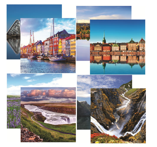 Reminisce Scandinavia Scrapbook Paper Assortment Set