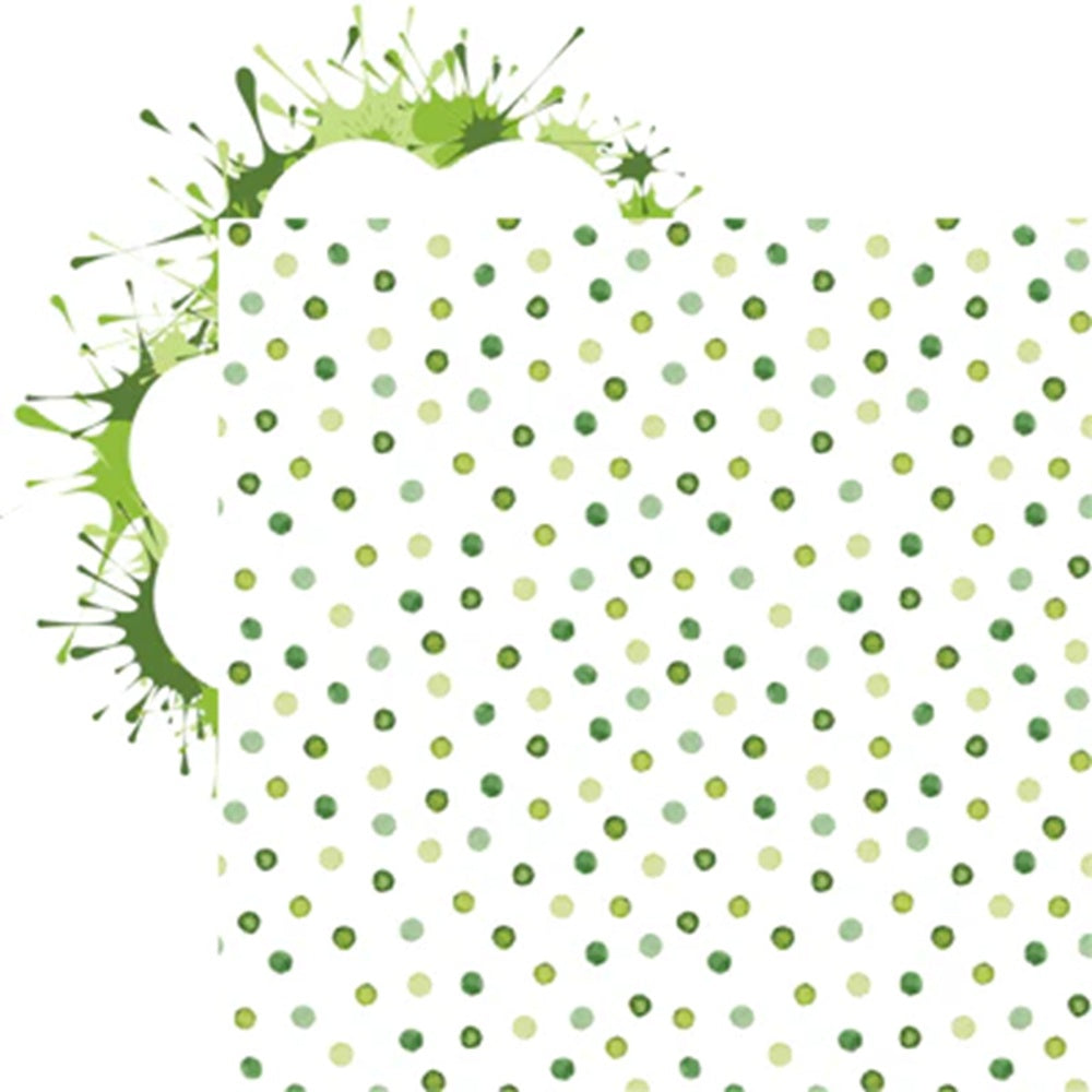 Shamrock Dot Print St Patricks Day - 12x12 Scrapbook Papers