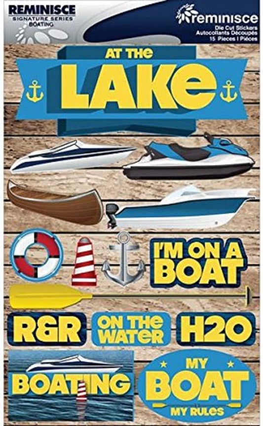 Boating Signature 3d Stickers by Reminisce