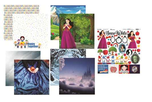Reminisce Snow White Paper and Stickers Set