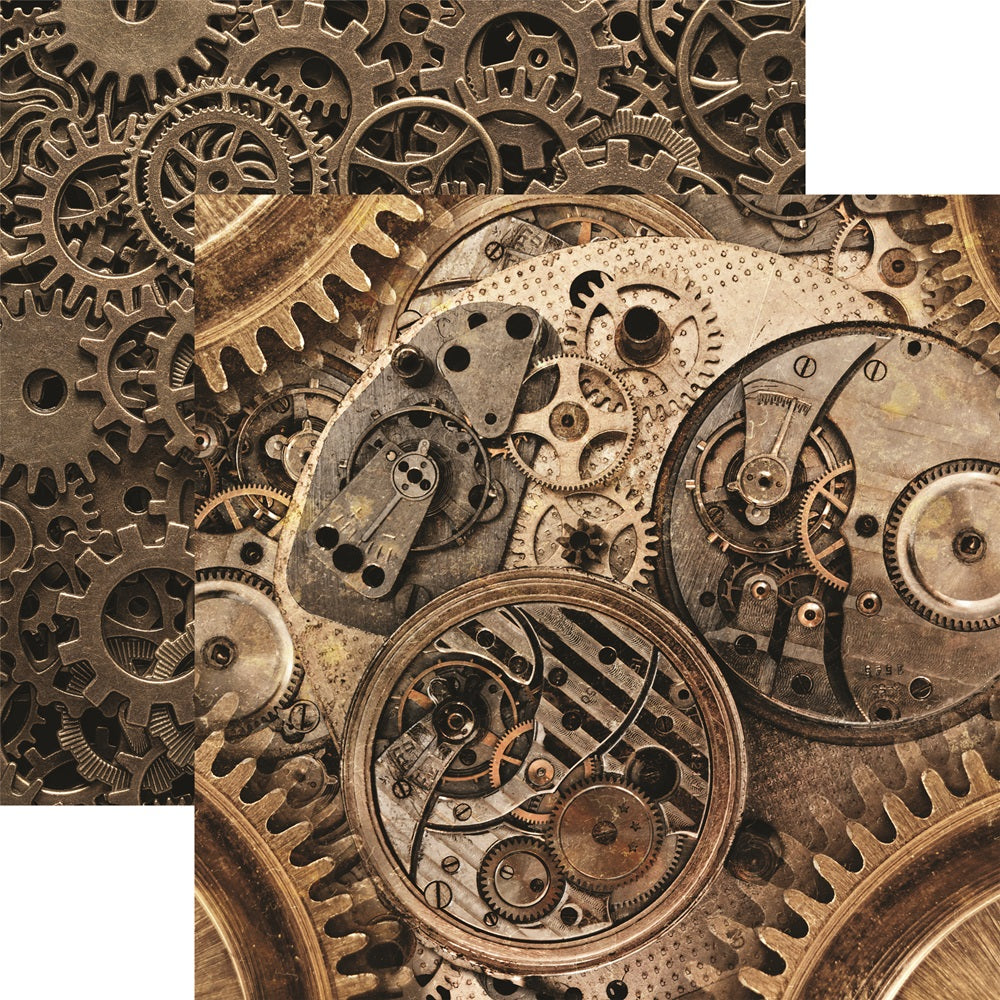 Clockwork - Splendid Steampunk - 12X12 Scrapbook Paper – Country Croppers