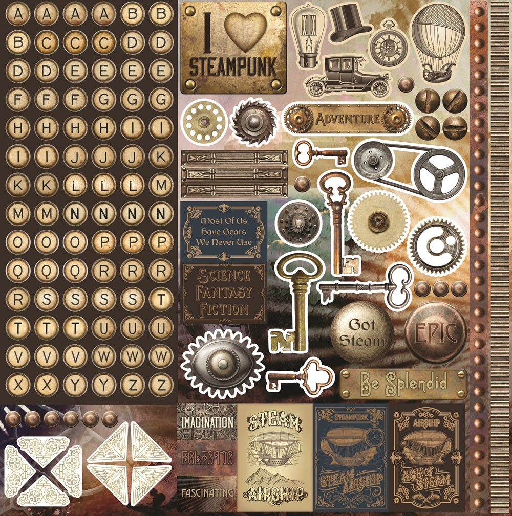 Splendid Steampunk 12x12 Stickers – Country Croppers