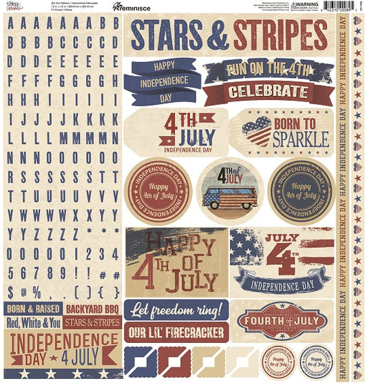 Stars and Stripes Stickers by Reminisce