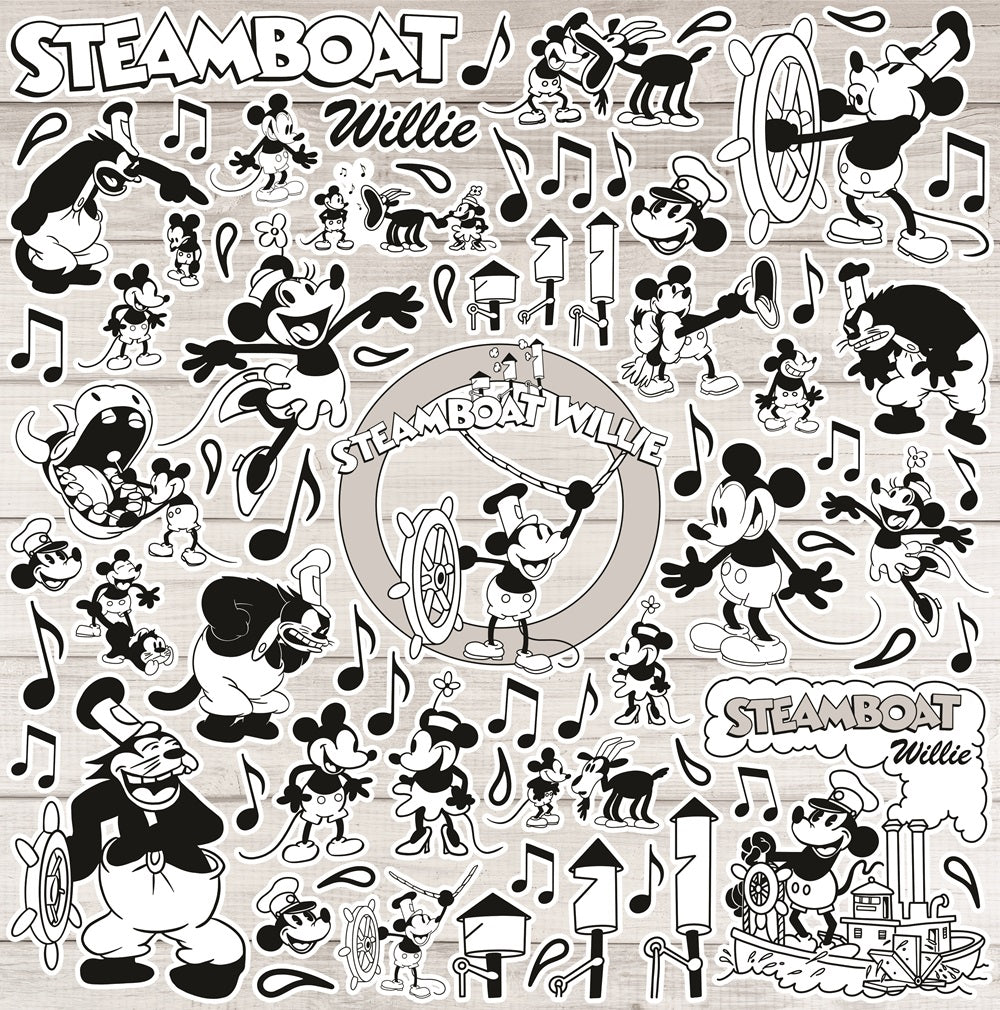 Steamboat Willie 12x12 Stickers – Country Croppers