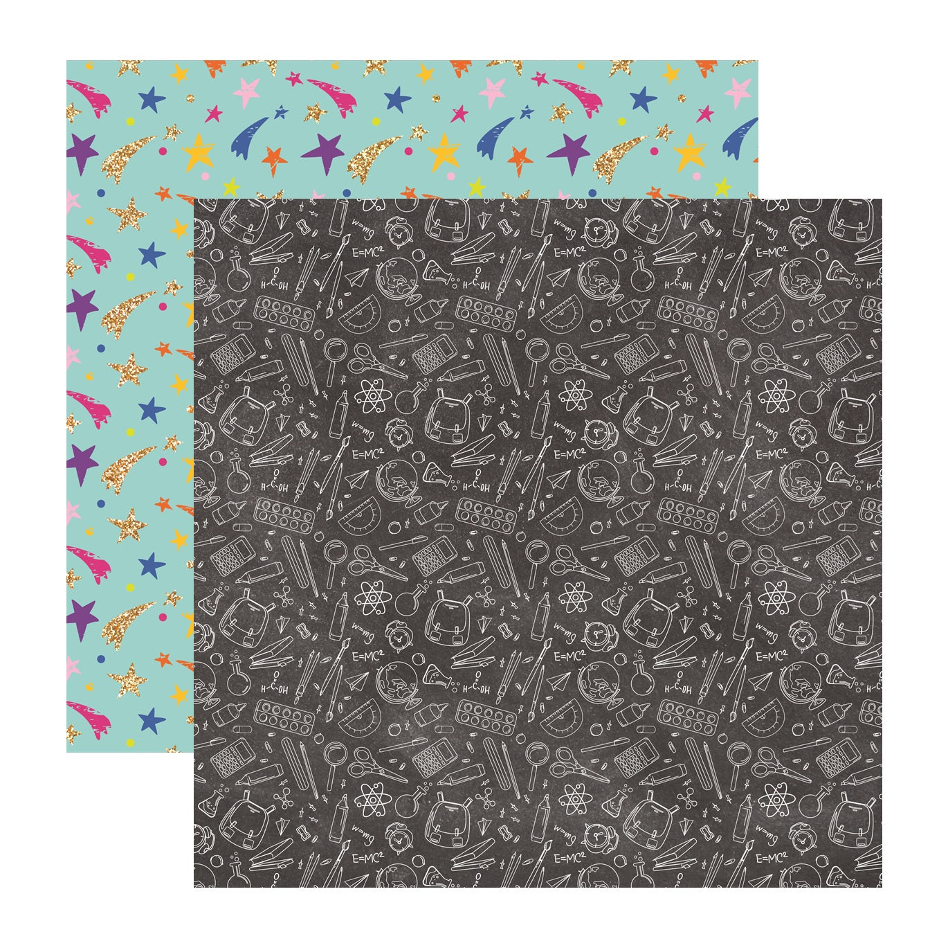 Reminisce The School Year - School Doodles Scrapbook Paper