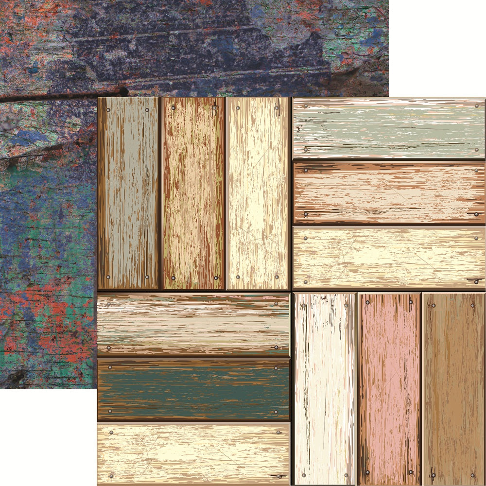Reminisce Vintage Wood 6 Scrapbook Paper