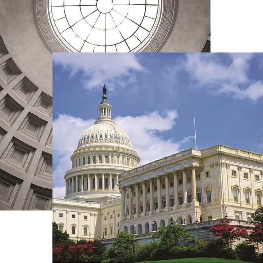 Washington DC US Capitol Building Scrapbook Paper