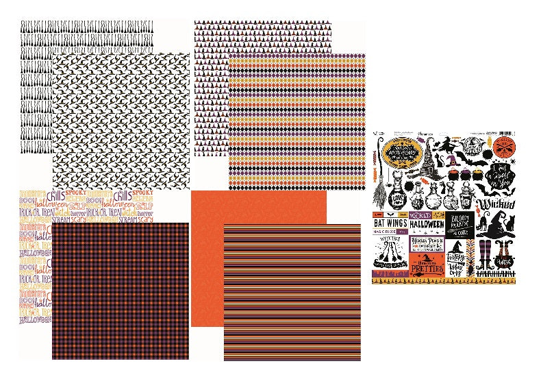 Halloween Wicked Papers and Stickers Set