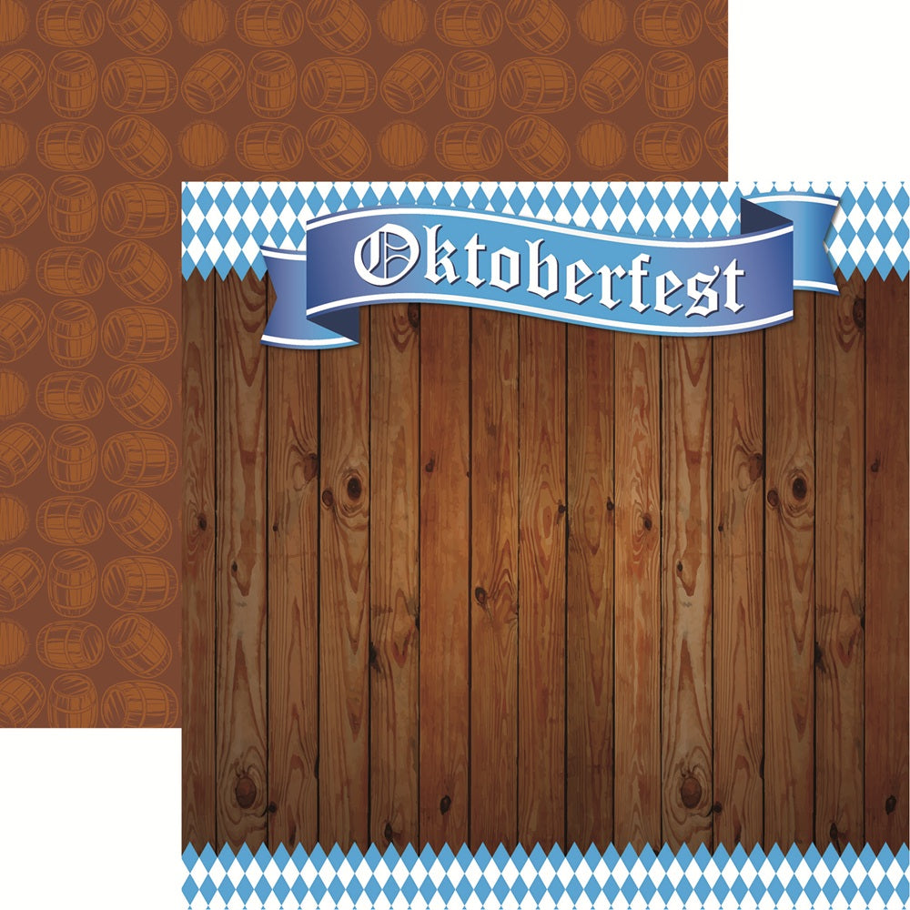 Reminisce Oktoberfest Roll Out the Barrell Scrapbook Paper