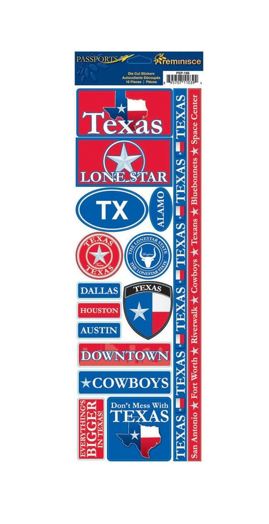 Reminisce Texas Passport Stickers