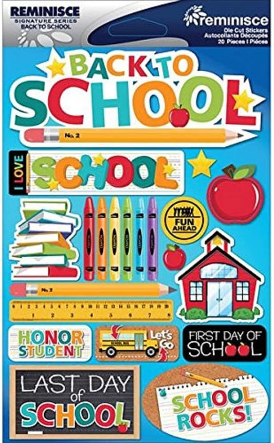 Back to School 3d Stickers