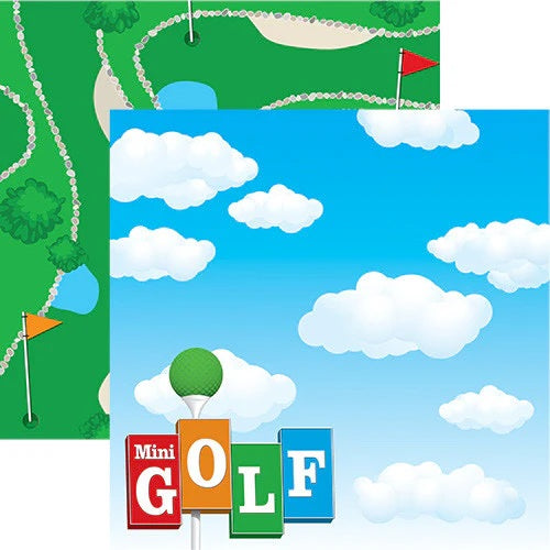 Mini Golf Scrapbook Paper by Reminisce