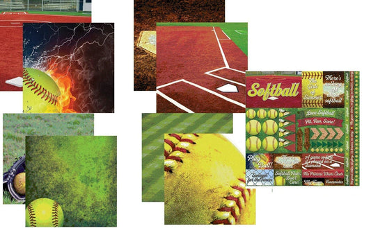Reminisce The Softball Collection 2 Papers and Stickers