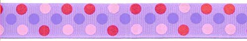 Lavender Polka Dot Grosgrain Ribbon