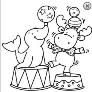 Riley & Co Circus Riley with Seal Rubber Stamp