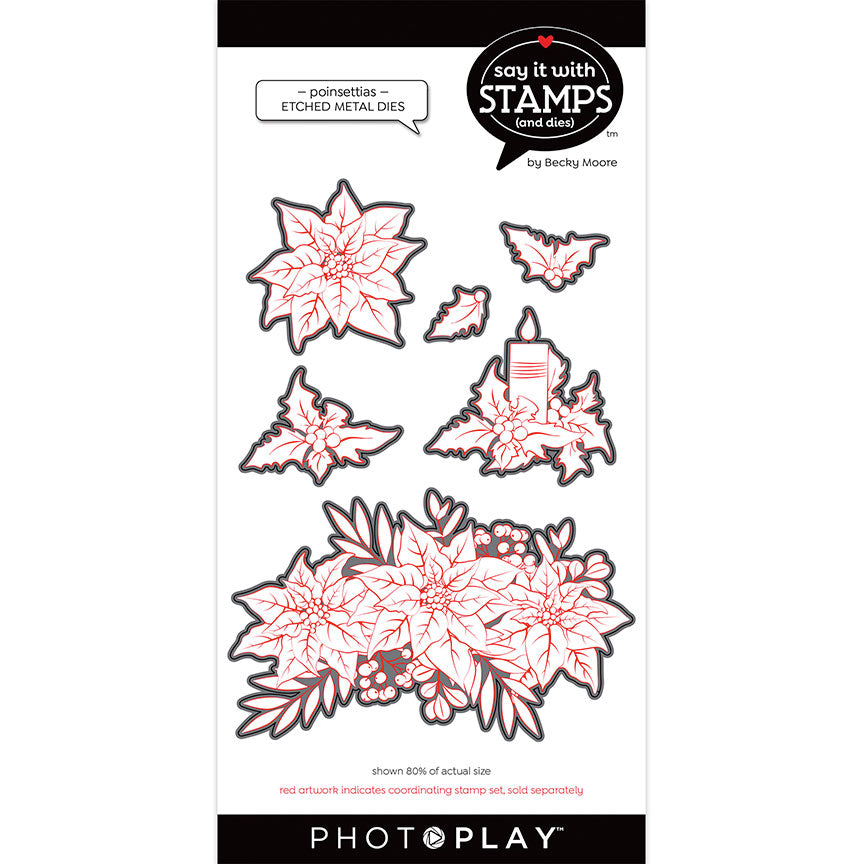 Poinsettia Dies by Photo Play Say It With Stamps