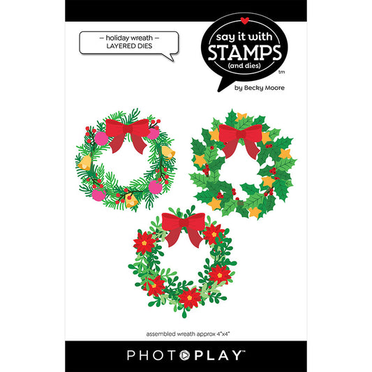 Holiday Wreath Dies by Photo Play