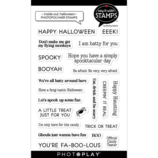 Inside Out Halloween Sentiment Stamps Set
