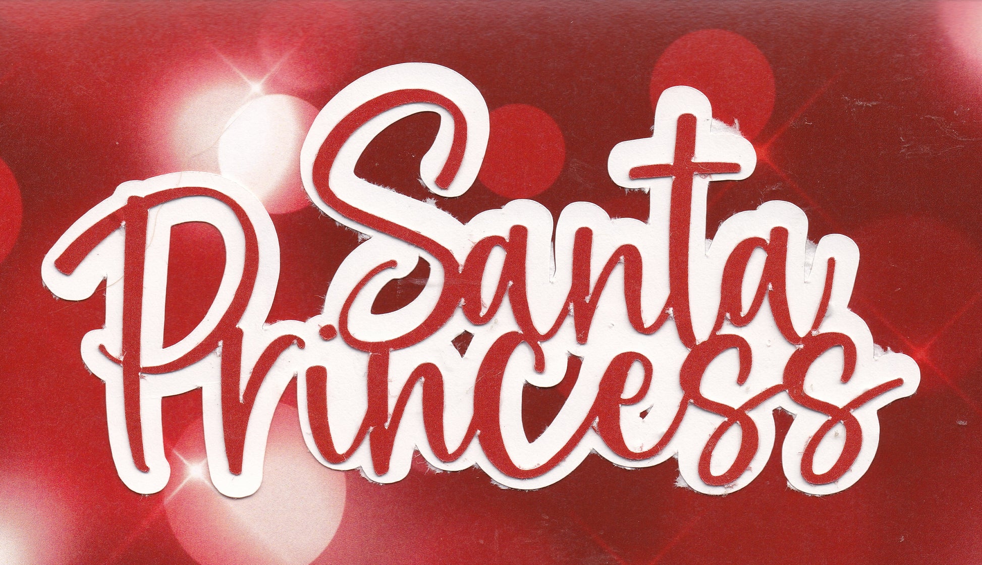 Santa Princess Die Cut Title