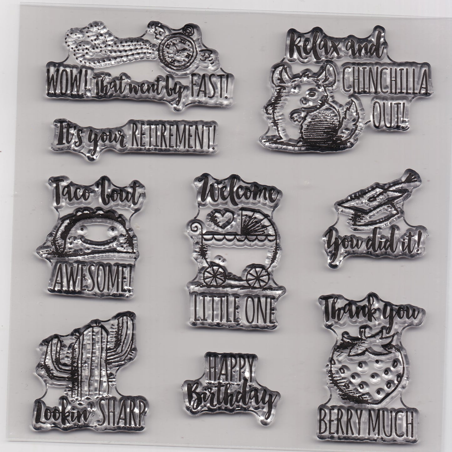 Trendy Sentiment Stamps