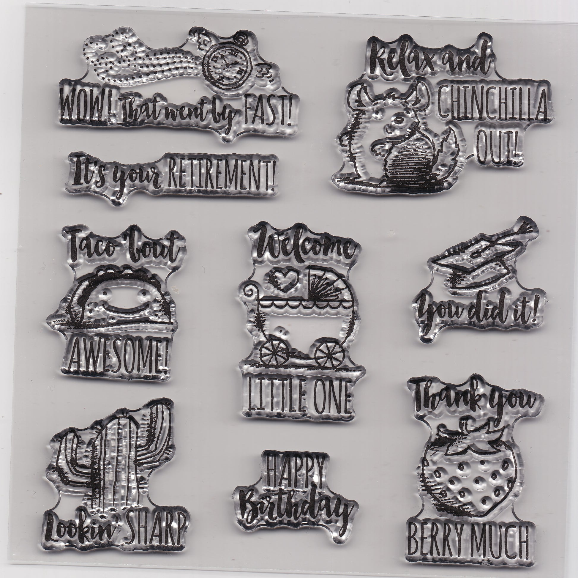 Trendy Sentiment Stamps