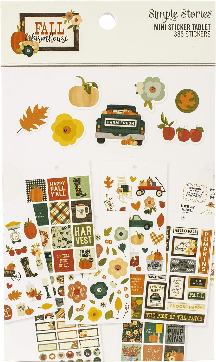 Fall Farm Stickers Fall Farmhouse Mini Sticker Tablet 386 Stickers – Country Croppers