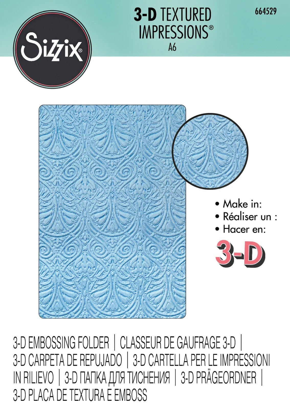 Sizzix Baroque 3d Embossing Folder