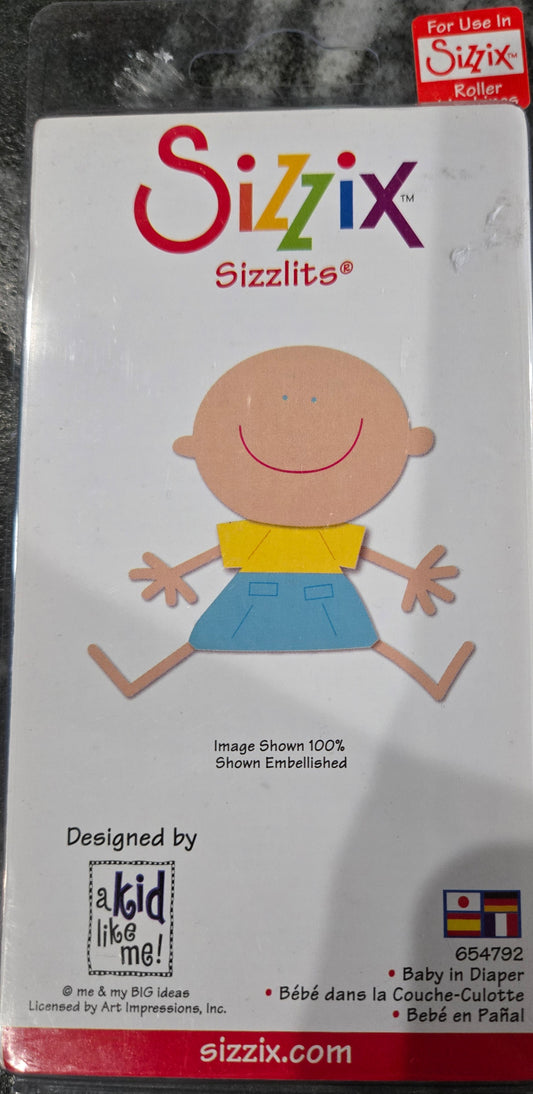 Sizzix Sizzlits Baby in diaper Die