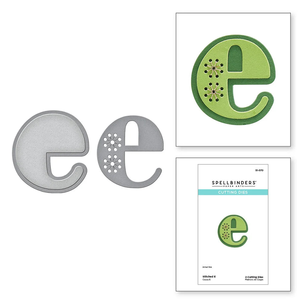 Spellbinders Stitched Letter E Die