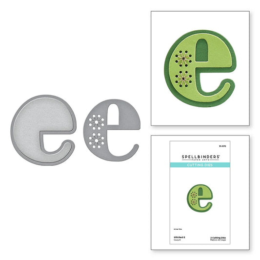 Spellbinders Stitched Letter E Die
