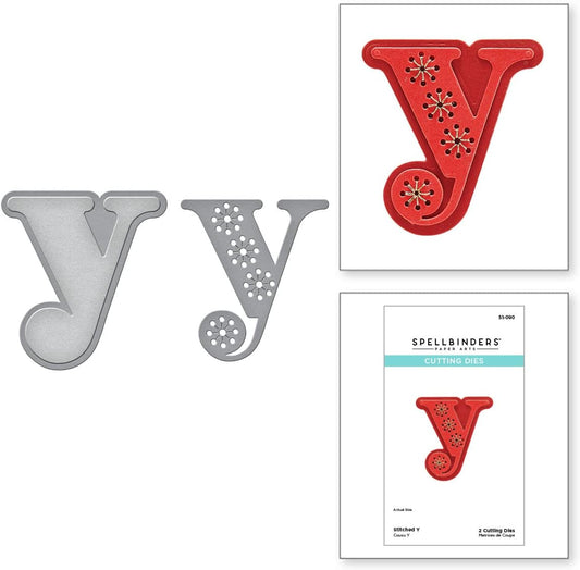 Spellbinders Stitched Letter Y Die