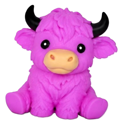 Purple Jumbo Highland Cow Squishy Toy