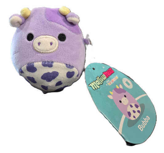 Squishmallow Mallowmees Bubba Purple Cow Squishy Plush