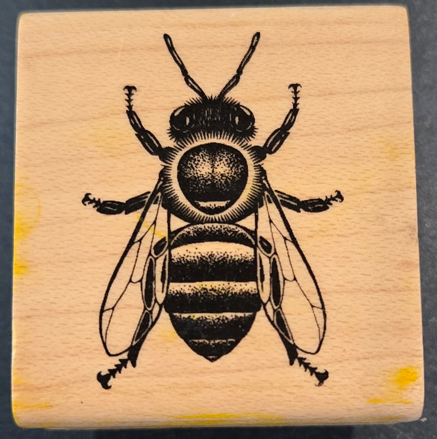 Wood Honey Bee Stamp