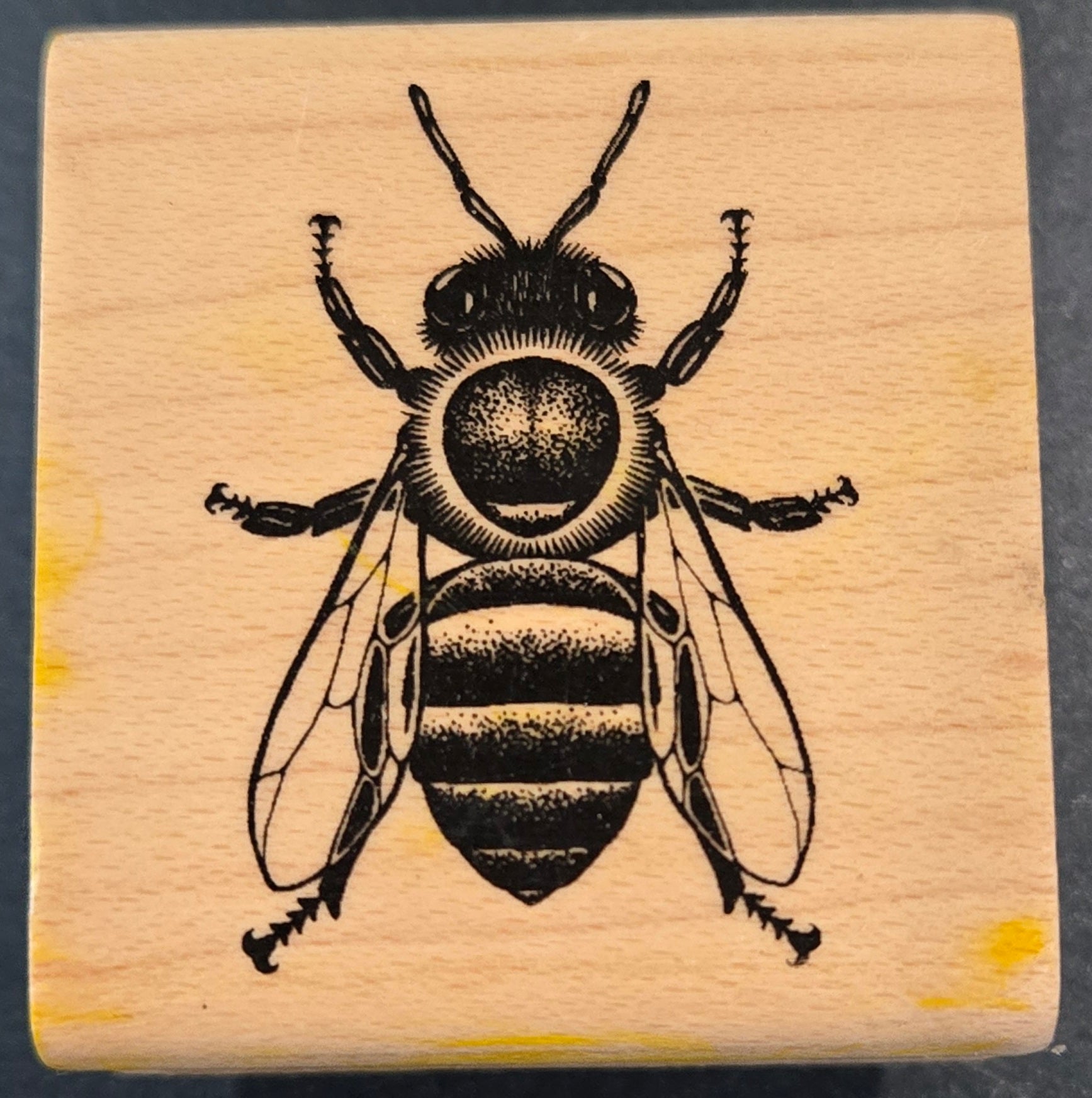 Wood Honey Bee Stamp