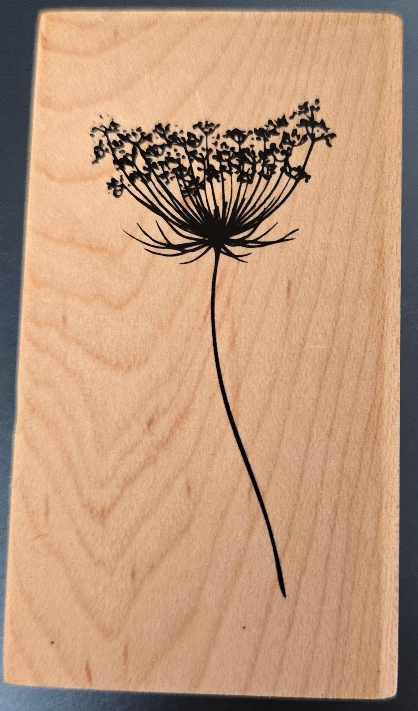 Queen Anne's Lace Wood Rubber Stamp