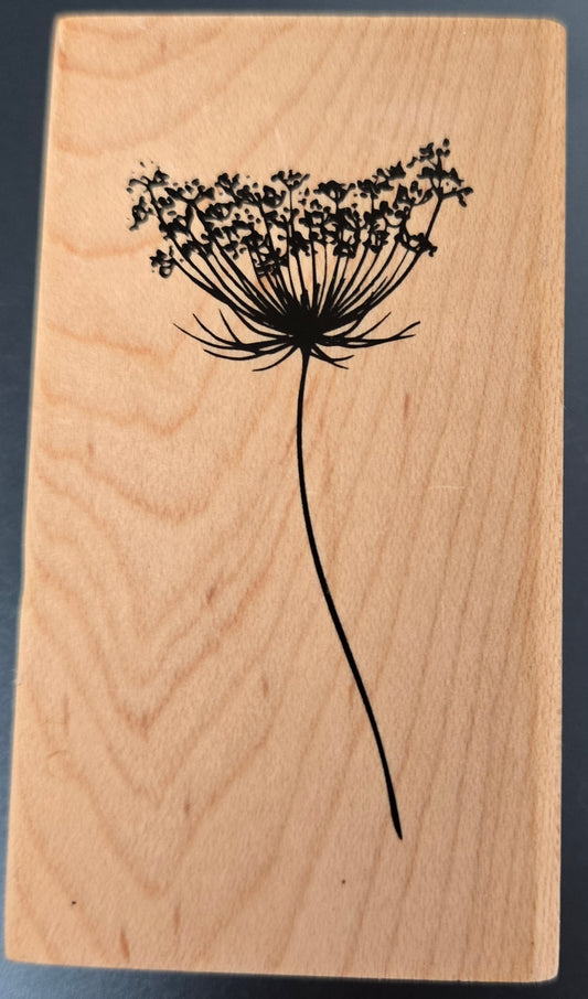 Queen Anne's Lace Wood Rubber Stamp