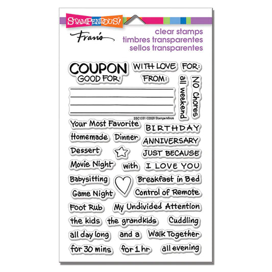 Stampendous Coupons Clear Stamps